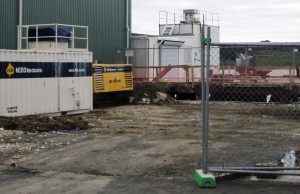 Empty space on wharf waiting for replacement building