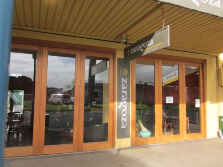 Doors closed at Zaragoza cafe and restaurant