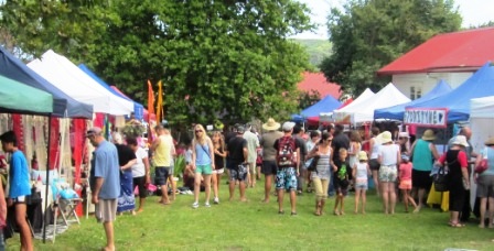 Stalls on the green behind the Old School