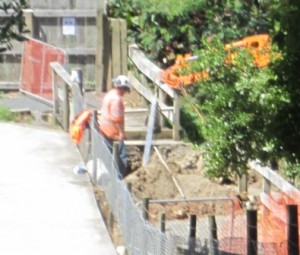 Walkway to beach from Cambrae Rd is closed while new wastewater pipe goes in.