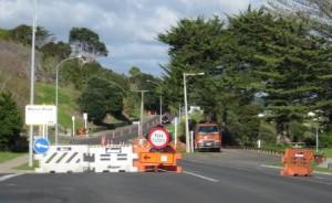 Wainui Raod closed to through traffic while the work is underway