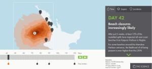 A Greenpeace scientific study shows that a seabed oil leak would impact on the Raglan Whaanga Coast and marine areas. Image Greenpeace 