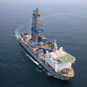 Anadarko's Liberian Drillship the Nobel Bob Douglas to drill an ultra-deep oild well off the Raglan Coast in mid-November. Image Noble Corporation