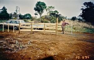 Forming the entrance to the Bush Park in 1994 - Image Friends of Wainui