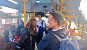 'Blue' bus back in service, but still with passengers standing. File photo - Image John Lawson