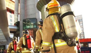 Fire fighters about to Race up the Tower - Image supplied