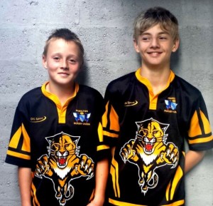 Raglan's Finn Laboyrie and Cole McKnight selected for Hamilton Panthers Gwynne Shield rugby team. Image supplied