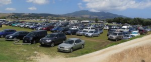 Soccer grounds became a full carpark for the day