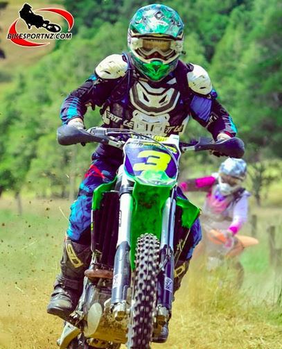 Dickey racing at Naike. Image Bikesports NZ