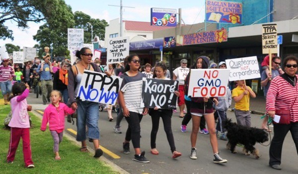 File photo- 2014 Raglan Anti TPPA Rally