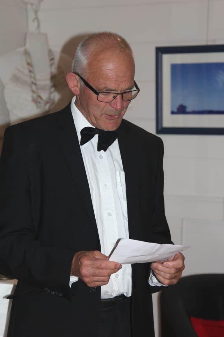 Richard Gemmell announces the awards at the 2015 RAFFA red carpet night