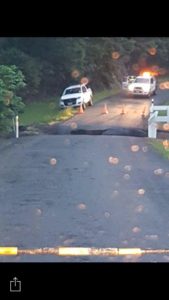 Broken culvert - Otonga Valley Road. Photo Facebook: Simon Corkill