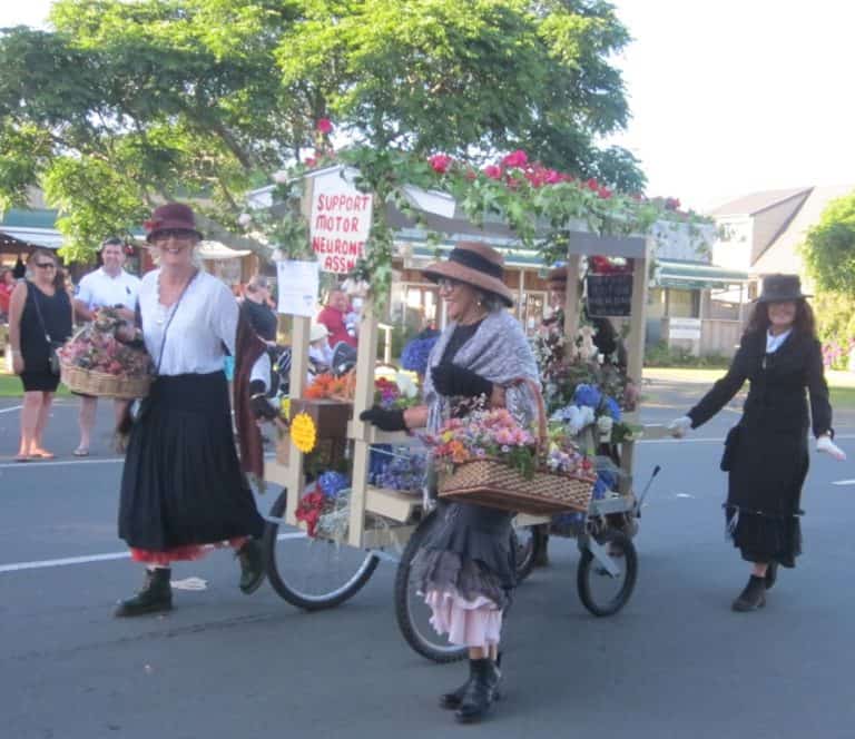 Eliza Doolittle flower stall supporting the Motor Neurone Association