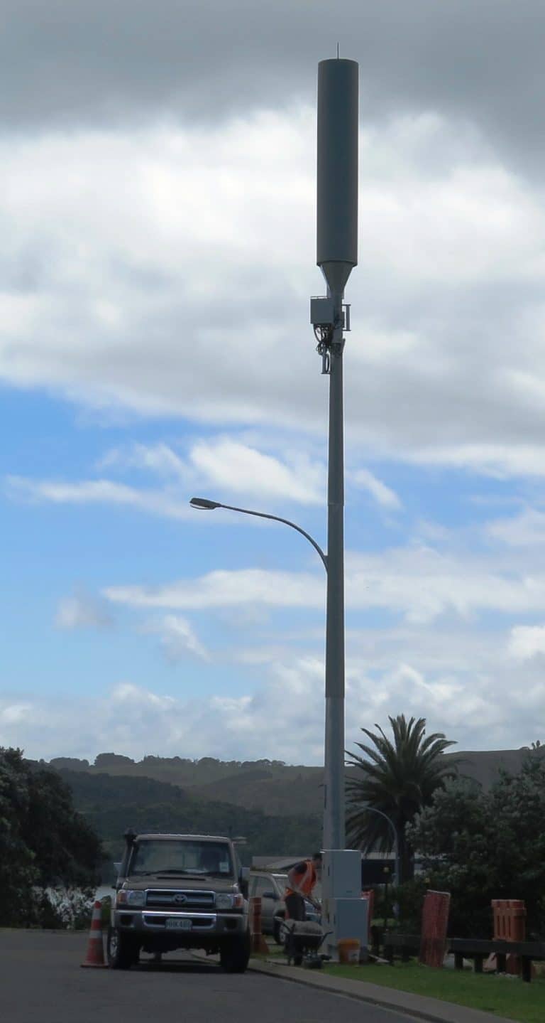 The Upper Bow Street, combo street light cell site tower