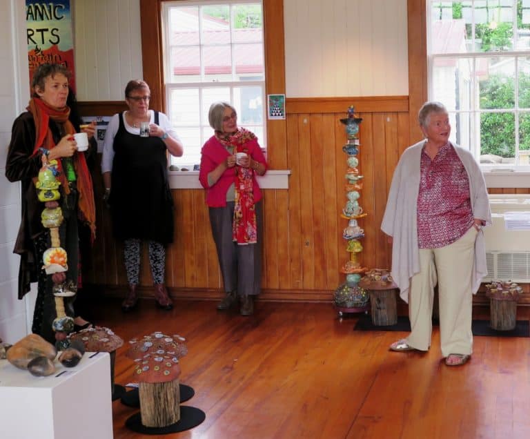 Susan Flight opening the exhibition on Saturday