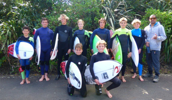 Photo 1, L to R: Ollie Holland, Jack Rosewarne, Caleb Cutmore, Jayden Willoughby, Jarvis Camenzind, Tana Clapham, Ben Storey, Daniel Kereopa (Coach), Front: Josef Jungwirth, Kora Cooper