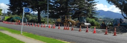 Work is continuing on tidy up of the parking area in Joyce Petchell Park