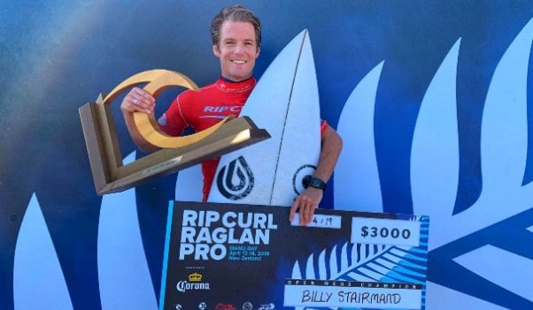 Billy Stairmand. Images courtesy of Cory / NZ Surfing Magaine — at Manu Bay, Raglan.