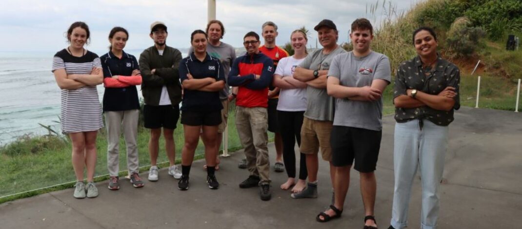 After training at Raglan beach water monitoring underway