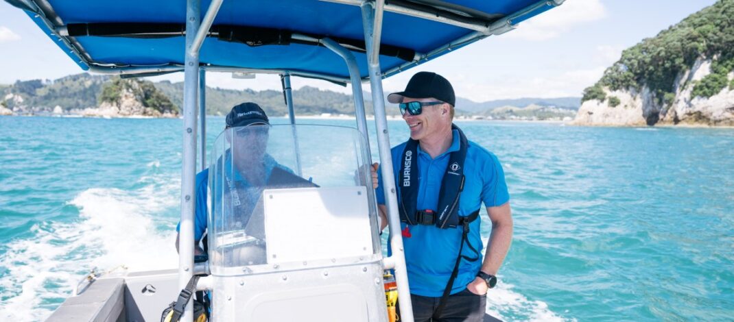 Boating safety team out in Raglan this summer